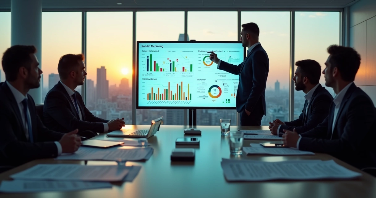 Gestor de trade marketing analisando painel com métricas e dúvidas destacadas