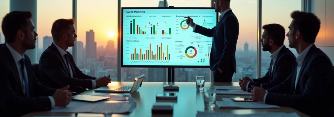 Gestor de trade marketing analisando painel com métricas e dúvidas destacadas